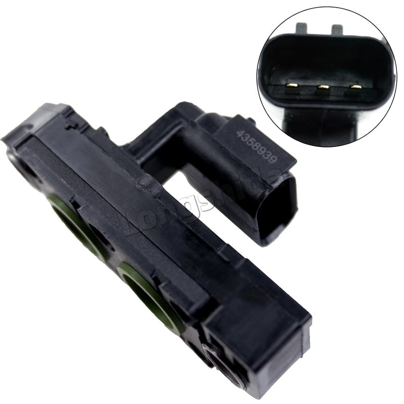 longshida 4358939 EGR Pressure Exhaust Gas Pressure Sensor DPF Sensor Differential Pressure Sensor CUM4358939 Compatible with Cummins ISX QSX Engines - Image 3